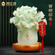 碧琉璃百財玉白菜擺件招財家居客廳玄關(guān)電視柜辦公室裝飾品喬遷開(kāi)業(yè)禮物 BJ大號百財招來(lái)白菜 高約32cm