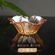 客廳家用水果盤(pán)北歐風(fēng)格創(chuàng  )意個(gè)性網(wǎng)紅大號果盤(pán)現代簡(jiǎn)約水晶玻璃盤(pán) 金色小果斗