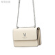 布契拉提意大利奢侈女包包時(shí)尚單肩包鏈條女包鹿頭個(gè)性小方包百搭斜挎包包 米白色