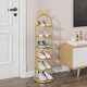 京維美居鞋架門(mén)口多層家用鞋子簡(jiǎn)易宿舍家具鞋架置物架入戶(hù)多層收納拖鞋架 【六層】金色