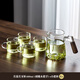 DELISOGA加厚玻璃泡茶杯大容量月牙過(guò)濾一體綠茶杯個(gè)人喝茶女士水杯家用 【五件套】胡桃把-公杯 400ml 1只