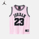 NIKE JORDAN耐克童裝男女童籃球運動(dòng)背心夏季兒童透氣網(wǎng)眼T恤 櫻花粉 155 /76 【建議身高158-170cm】