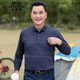 老爺車（LAOYECHE）爸爸裝長(zhǎng)袖t恤男秋季中年男士翻領(lǐng)上衣中老年人男裝外穿衣服