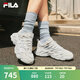 斐樂（FILA）官方楊冪同款女鞋蕨草鞋2代老爹鞋2025夏季新款透氣休閑鞋運動鞋 白中白/亮灰-AB 37.5