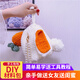 帝行（DIXING）草莓兔子手工編織包女自制毛線(xiàn)鉤針diy材料包可愛(ài)手織水桶斜跨包 橘色兔子材料包+教程