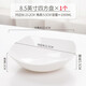 瓷秀源不規則盤(pán)子菜盤(pán)家用骨瓷餐具異型碟子創(chuàng  )意陶瓷白色四方盤(pán)沙拉深盤(pán) 純白四方碗 8.5英寸