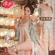浪莎純欲情趣內(nèi)衣性感睡衣女古風(fēng)肚兜蕾絲包臀后媽裙夫妻調(diào)情約會(huì)戰(zhàn)袍 玉環(huán)套裝 均碼 （90-130斤） 【約會(huì)戰(zhàn)袍】