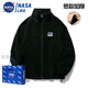 NASALIKE羊羔絨外套棉服男秋冬新款棉服加絨加厚立領(lǐng)學(xué)生保暖棉衣襖外套 黑色加厚【冬款】 XL 建議130-150斤