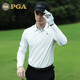 PGA高爾夫服裝男長(cháng)袖T恤秋冬運動(dòng)球衣男裝衣服polo衫翻領(lǐng)設計 PGA 101321-白色 XL