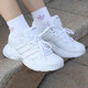 阿迪達(dá)斯 （adidas）官方艦店女鞋運(yùn)動(dòng)鞋 秋季新款子時(shí)尚皮面休閑鞋運(yùn)動(dòng)跑步鞋老爹鞋 白色/淡粉/尺碼偏大半碼 38.5