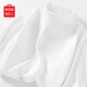 名創(chuàng  )優(yōu)品（MINISO）半高領(lǐng)打底衫男秋冬青少年男裝長(cháng)袖T恤男女情侶加厚德絨長(cháng)袖體恤 【加厚半高領(lǐng)】白色(純色) M 170 (體重100-120斤)