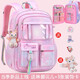 樂(lè )布熊2026新款書(shū)包小學(xué)生女生1-3-4-6年級女孩輕便兒童防水減負雙肩包 夢(mèng)幻粉+(有琳娜貝兒+3張裝飾卡) 小號1-3年級