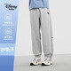 迪士尼（DISNEY）童裝男女童速干長(cháng)褲不易起球防蚊運動(dòng)束腳褲子24夏DB421ME01灰130