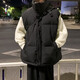 軒萊雅棉馬甲男秋冬季寬松潮牌立領(lǐng)面包服青少年坎肩棉襖背心保暖外套 黑色 L