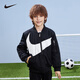 NIKE 耐克童裝男女童棉服冬季保暖兒童經(jīng)典大LOGO休閑棒球領(lǐng)夾克外套