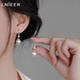 Lnieer999足銀耳釘女珍珠耳環(huán)小眾法式風(fēng)輕奢復古正圓高級耳飾氣質(zhì)耳鉤 999足銀珍珠耳環(huán)【一對】