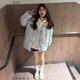 戀的羽絨棉服女2024新款短款學生小個子女生棉衣外套冬季羽棉襖絨服女 韓版加厚藍色 均碼（可備注碼數）