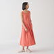 無(wú)印良品（MUJI） IDEE 女式 平紋 連體裙 女裝連衣裙裙子春季 無(wú)袖可疊穿 背心裙 紅色 M 155/80A