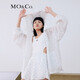 MO&Co.夏運動連帽外套老花寬松休閑夾克外套女薄款短款摩安珂 漂白色-第2批 S 160
