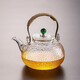 玻璃茶壺家用耐高溫燒水壺錘紋提梁壺茶具套裝養生壺煮茶器泡茶壺 700ML提梁壺【內膽款】