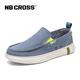 NB CROSS官方2025新款布鞋男休閑鞋一腳蹬懶人鞋青年男布鞋 DP-2201設計蘭 42