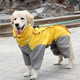 狗狗專用連帽雨衣服沖鋒衣中大型犬狗全包四腳防水金毛寵物 檸檬黃 2640-50斤