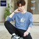 TEEK潮流印花長(zhǎng)袖t恤男生上衣服 2025男裝時(shí)尚青少年內(nèi)搭秋季體恤小衫 【純棉款】HC22V經(jīng)典藍(lán) L