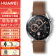 華為（HUAWEI）華為手表gt3血氧體溫檢測智能兩周續航藍牙通話(huà)心率監測游泳防水男女電話(huà)手表 華為手表GT3(含棕咖色真皮表帶+隨機備用表帶)