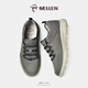名郎（MELLEN）男鞋新品舒適輕便透氣休閑鞋防滑戶(hù)外運動(dòng)鞋男時(shí)尚百搭板鞋男厚底 灰色 40