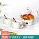那些時(shí)光下午茶套裝歐式茶具 蠟燭煮茶爐 英式茶具玻璃水果茶壺花茶壺套裝 【2杯碟+壺】含金勺-簡(jiǎn)裝