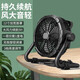 愛拓思 運(yùn)韜12V直流電風(fēng)扇家用循環(huán)工業(yè)趴地扇大風(fēng)力戶外擺攤露營(yíng)學(xué)生宿舍壁扇便攜鋰電池太陽(yáng)能充電風(fēng)扇 黑色標(biāo)配+電瓶夾+充電器