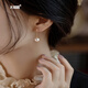 大絨鵝施家耳釘女2024新款超仙氣質(zhì)簡(jiǎn)約禮物長(cháng)款耳墜耳飾 8mm短款一對