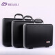 貝艾利（BEIAILI）手提密碼箱多用商務公文箱包工具儀器家居辦公證件資料收納行李箱 黑色 16英寸 （41*30*12cm）