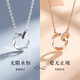芯奢莫比烏斯環(huán)情侶項(xiàng)鏈一對男女款學(xué)生項(xiàng)鏈吊墜輕奢實(shí)用情人節(jié)送女友 情侶一對+玫瑰花禮盒