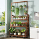 華觀家居（Home Giving Furniture）陽臺花架客廳室內(nèi)落地式實木多層置物防腐木多肉吊籃花架子可移動 吊籃款三層102 帶輪款 可移動