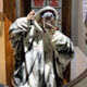 安初夏羊羔毛絨外套男士休閑套裝冬季新款寬松棉衣男裝保暖棉服三件套潮 米白外套單件 XL