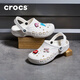 卡駱馳（crocs）洞洞鞋男女鞋 夏季新款戶外休閑沙灘涉水鞋耐磨透氣防滑涼鞋拖鞋 【貝雅】白色/鏤空/主推/偏大一碼 37 -38 M5W7/內(nèi)長(zhǎng)23cm