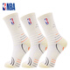 NBA休閑運(yùn)動(dòng)襪男士高筒襪跑步防滑長(zhǎng)筒棉襪毛圈加厚毛巾底籃球襪3雙