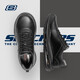 斯凱奇（Skechers）男士運動(dòng)健步鞋時(shí)尚軟底足弓支撐運動(dòng)鞋舒適科技系帶紳士商務(wù)皮鞋 BLK黑色 40