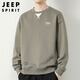 JEEP SPIRIT吉普衛(wèi)衣男圓領(lǐng)春秋季韓版男士衛(wèi)衣寬松長(zhǎng)袖T恤男 駝色 XL 