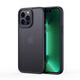 嚴謹 小澤手機殼iphone14proMax膚感磨砂蘋果14獨立按鍵保護套保護殼防摔防指紋防滑 【黑色】磨砂細膩潤感獨立金屬按鍵  iPhone14 Pro