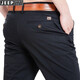 JEEP SPIRIT休閑褲男2025年新品直筒寬松休閑褲子中青年男士彈力百搭長(cháng)褲子 A872黑色 36