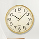 SEIKO日本精工家用免打孔簡(jiǎn)約壁鐘客廳辦公室時(shí)尚圓形掛鐘多尺寸可選 金色 40cm 16英寸