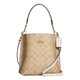 COACH蔻馳 MOLLIE BUCKET 22 女士小號單肩斜挎包水桶包 CA177/CA582 米色logo CA582-IMDQC