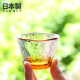 karphome日本進(jìn)口津輕彩色玻璃杯手作清酒杯茶杯品茗杯小容量杯子節(jié)日禮物 黃金空