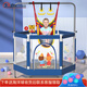 迪步（DIBU）蹦蹦床50英寸兒童家用蹦床室內(nèi)2-10歲運(yùn)動(dòng)健身彈跳床家庭玩具跳跳 直徑1.3米帶吊環(huán)吊床單杠