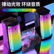 惠普（HP） 電腦音響音箱筆記本臺式家用桌面有線(xiàn)長(cháng)條rgb發(fā)光低音炮喇叭揚聲器USB電視手機多媒體 DHE-6004(RGB光效)