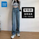 真維斯（Jeanswest）直筒牛仔褲女春夏季新款高腰顯瘦梨型身材夏裝寬松闊腿褲子潮 復(fù)古藍(lán)【常規(guī)】 M