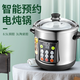 歐康不銹鋼電燉鍋大容量隔水燉鍋陶瓷燉盅家用全自動智能預(yù)約電煲湯鍋養(yǎng)生煲煮粥燉檸檬膏保溫定時 8.5L雙膽（配3L燉盅） 8L