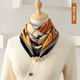 Brangdy新款時(shí)尚圍巾百搭磁吸扣高級絲棉氣質(zhì)多功能雙面絲巾圍脖 馬到成功
